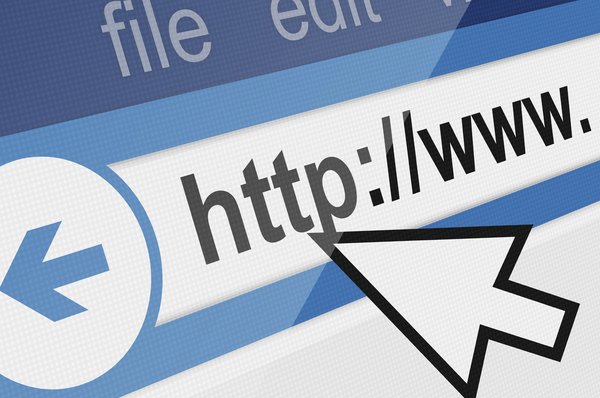 White arrow pointing at URL